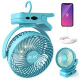 BLBS LED ışıklı kamp vantilatörü, 12000 mAh 65H pille çalışan vantilatör, şarj edilebilir vantilatör, taşınabilir klipsli vantilatör, çadır, golf arabası, karavan, bebek arabası için tavan vantilatörü