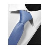 BLC Basic Line Co. Ekstra Ince Indigo Mavi Renk Düz Slim Fit 4 Cm Genişliğinde Kravat Mendil Seti Slim Fit Dar