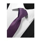BLC Basic Line Co. Ekstra Ince Mürdüm Renk Düz Slim Fit 4 Cm Genişliğinde Kravat Mendil Seti Slim Fit Dar