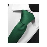 BLC Basic Line Co. Ekstra Ince Yeşil Renk Düz Slim Fit 4 Cm Genişliğinde Kravat Mendil Seti Slim Fit Dar