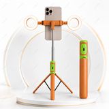 BLC Çift LED Işıklı Selfie Çubuğu Tripod Telefon Standı Katlanabilir Ergonomik Telefon Tutucu