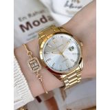 Blc7827.130 Lee Cooper Elite Seri Celik Kordonlu 3 Atm Suya Dayanikli Kadin Kol Saati+Bileklik