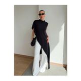 blck & premium Asimetrik Ambra Sereni Tasarım Bluz / Elbise İtalyan Trends - DO4563343
