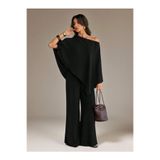 blck & premium Ayrobin Kumaş Yazlık Trend Pelerin Pantolon Alt Üst Takım - DO345675