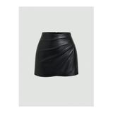blck & premium Deri Mini Etek