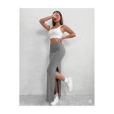 blck & premium Extra Soft 🦢 Penye Kumaş Uzun Kalem Etek USA TRENDS - Do 34546