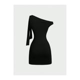 blck & premium Mini Fiyonklu Elbise
