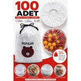 Blender Brand 100 Adet Pratik Tazeliği Koruyan Tencere ve Tabak Bonesi | Çok Amaçlı Kapak Gıda Bonesi Strech Kapak