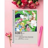 Blends Anime Telli Spiralli Defter A5 Boyutu 15*21 cm Çizgisiz