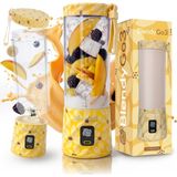 Blendygo 3 Taşınabilir Blender, Blender, Kişisel Blender, 550 Ml, Smoothie Maker, Blender Smoothie Maker, Kablosuz, Buz ve Meyve Kırar, Bpa Içermez, Pulsemotion ve Blendpro (Çiçek Sarısı) - Siyah