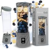 Blendygo 3 Taşınabilir Blender, Blender, Kişisel Blender, 550 Ml, Smoothie Maker, Blender Smoothie Maker, Kablosuz, Buz ve Meyve Kırar, Bpa Içermez, Pulsemotion ve Blendpro (Gri)