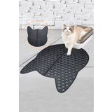 Blessca Kedi Kumu Paspası Kedi Tuvalet Önü Paspası 50*50 cm Elekli Paspas Tuvaleti Mama