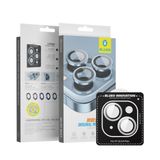 Bleuo iPhone 12/13 / 14 Serisi Uyumlu Metal Çerçeve Kamera Lens Koruyucu (Silver, 14/14 Plus)