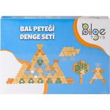 BLG-106A Bal Peteği Ahşap Denge Oyunu - Renkli