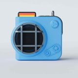 BLIC BLS-74 Retro Bluetooth Hoparlör 7W RGB Aydınlatmalı (Mavi, BLS-74)