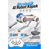 BLIC BRB1 AI Akıllı Robot Köpek 2.4GHz Uzaktan Kumandalı Sesli Komutlu RGB Işıklı Akrobatik Programl