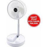 Blic Bwfn-11 Masa Üstü Vantilatör Katlanır Fan 16.4cm Uzayan Ayak 12.5-19CM 180° USB Şarjlı