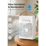 Blic BWFN10 Beyaz Sulu Fan Masa Üstü Mini Klima Vantilatör Nemlendiricili Soğutucu Fan 600ML - Çok Renkli