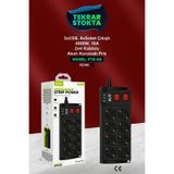 Blic NOVAREXGLOBAL FTR-08 8’li Akım Korumalı Priz 3 USB Girişli 4000W 16A 2 Metre Kablolu Çoklu Priz
