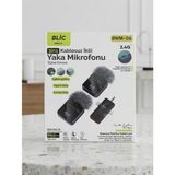 BLiC PRO++ BWM-06 3in1 Kablosuz İkili Yaka Mikrofonu | 2.4G Bağlantı, Lightning/Type-C/3.5mm
