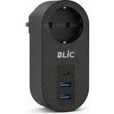Blic Rose Teknoloji Ftr-07 Termal Akım Korumalı 2 USB 1 TYPE-C GİRİŞLİ Duvar Tipi Priz - Siyah