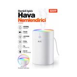 Blic Sd09 400 Ml Ultrasonik Hava Nemlendirici Beyaz Rgb Led Işıklı, Usb 5v, 2w Mini Buhar Makinesi beyaz