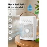 Blic Sulu El Fani Masa Üstü Mini Klima Vantilatör 600ML Su Hazneli Işıklı Nemlendiricili Soğutucu Fan - Çok Renkli