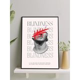 Blind Heart, Kalp Gözü Motivasyon Çerçeveli Tablo, Çerçeveli Poster, Ofis, Çalışma Odası Dekorasyon