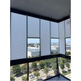 Blind-X Beyaz Plise Katlanır Cam Balkon Perdesi, Ofis Perdesi, Mutfak Perdesi, Salon Perdesi