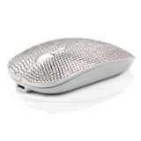 blingbybri Bling kablosuz fare ışıltılı, gümüş yapay elmas parıltılı bilgisayar faresi, kablosuz USB alıcılı, kızlar için, göz kamaştırıcı sevimli fareler, dizüstü bilgisayar, bilgisayar, dizüstü bilgisayar,