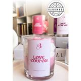Bliss Beam Candle Decoration Gardenya Kokulu Doğal El Yapımı Pembe Kalpli Dekorasyon Soya Mumu