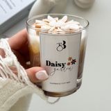 Bliss Beam Candle Decoration Papatya Kokulu Doğal El Yapımı Kahverengi Dekorasyon Soya Mumu