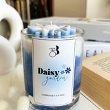 Bliss Beam Candle Decoration Papatya Kokulu Doğal El Yapımı Mavi Dekorasyon Soya Mumu
