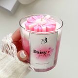 Bliss Beam Candle Decoration Papatya Kokulu Doğal El Yapımı Pembe Dekorasyon Soya Mumu