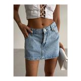 Bliss Kadın Mini Denim Etek Basic Jean Etek Yazlık Şık