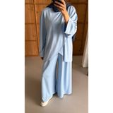 Bliss Kadın Tesettür İkili Takım Salaş Tunik Bol Pantolon Günlük Giyime Uygun Oversize Rahat Kalıp