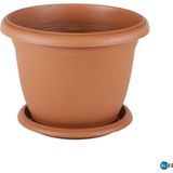 Bliss Kiremit Dekoratif Tabaklı Orta Boy Villa Saksı 8,8 Lt