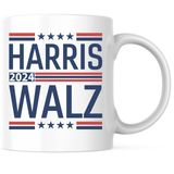 Bliss Monkey Co. Harris Walz 2024 Kahve Kupası - Kamala Harris ve Tim Walz Waltz '24 Seçimi - 325 ml Kahve Fincanı - Üstün Kalite Seramik - HWM005