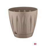Bliss Papatya Saksı 46 Lt Parlak Plastik Tekerlekli Drenajlı Çiçek Saksısı (RESİMDEKİ ALT TABAK YOKTUR.)