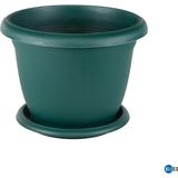 Bliss Yeşil Dekoratif Tabaklı Orta Boy Villa Saksı 14 Lt