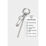 Blisse Piercing Çengelli İğne ve Zincir Sallantılı Gümüş Renk Cerrahi Çelik Unisex Küpe
