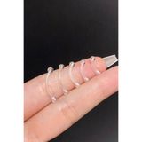 Blisse Piercing Kadın Şeffaf Antialerjik Bioplast Kaş Rook Daith Piercing 1 Adet