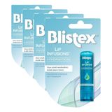 Blistex Lip Infusions Hydration Uzun Süreli Nemlendirici Dudak Bakım Kremi SPF 15 (4 paketi)
