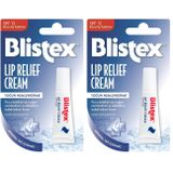 Blistex Lip Relief - Kuru ve Çatlamış Dudaklara Onarıcı ve Rahatlatıcı Dudak Bakım Kremi 1 Adet (2 paketi)