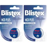 Blistex Medplus Kavanoz Kuru ve Çatlamış Dudaklara Onarıcı ve Ferahlatıcı Dudak Bakım Kremi x2 (2 paketi)