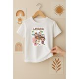 Blitzistanbul Labubu Desenli Renkli Baskılı Kız Çocuk Tişörtü - 4-11 Yaş , Labubu Tshirt - Beyaz - 4 - 5 Yaş