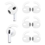BLLQ 3 Çift AirPod 3 Kulak Kancası Kapak Kavrama Ucu Kaymaz Kanat Aksesuarları AirPods 3. Nesil, Beyaz a3h
