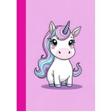 Blocco da disegno per bambini e bambine. Uno sketchbook originale con immagini simpatiche e carine. Unicorno carino