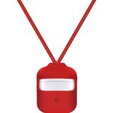 Blogy Airpods Silikon Kılıf - Kırmızı