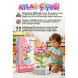 Bloklardan Atlas Çiçeğim! 162 Parça 20Cm İnşa Edilebilir Dekoratif Çiçek Eğitici Yapı Oyun Seti